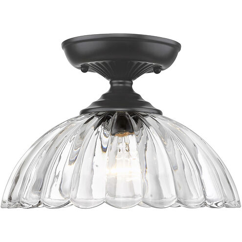 Audra 1 Light 12 inch Matte Black Semi-flush Ceiling Light
